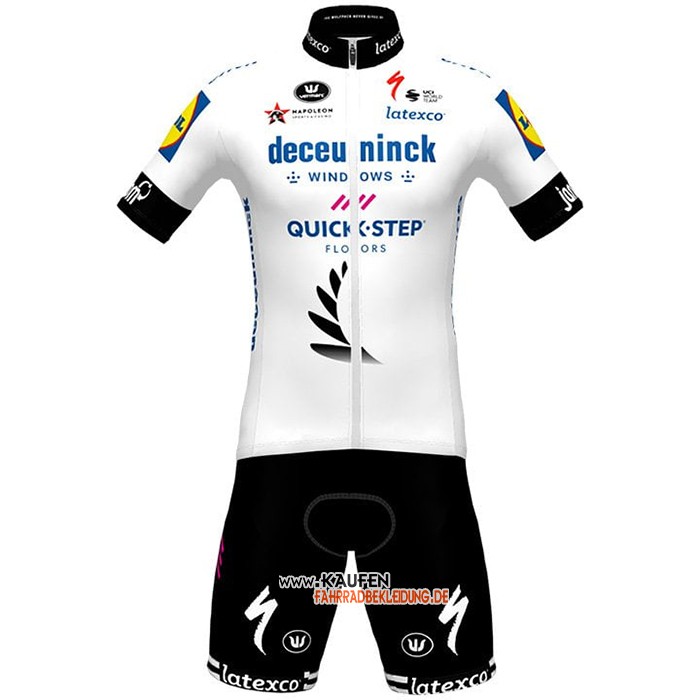 2021 Deceuninck Quick Step Kurzarmtrikot und Kurze Tragerhose Campione Nuova Zelanda